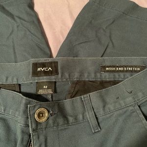 RVCA flat front shorts
